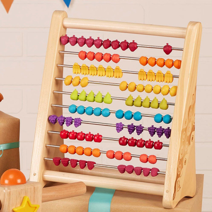 Drewniane liczydło sensoryczne z owocami Two-ty Fruity B.Toys BX1778Z