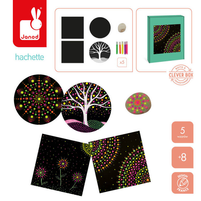 Zestaw kreatywny Malowanie kropkami Dots painting I love creativity Janod J07736