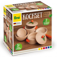 Zestaw do gotowania drewniane naczynia Natura 7 elementów Erzi 10659