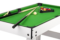 Duży stół do gry zręcznościowej, 4 gry (bilard, cymbergaj, tenis, piłkarzyki), 245900-gry drewniane