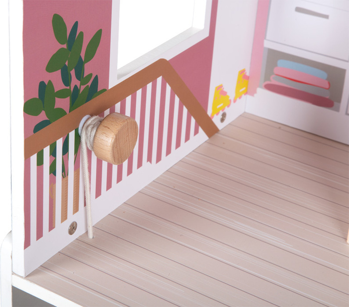 Domek dla lalek z wyposażeniem 3 piętrowa Dream Villa XL winda i balkon Small Foot 12730