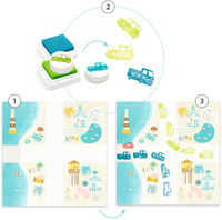 Zestaw artystyczny malowanie stempelkami Pojazdy Djeco DJ09952