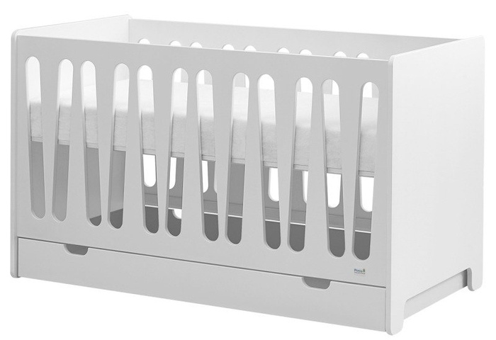 Biała szuflada 140x70 Pinio Moon Basic