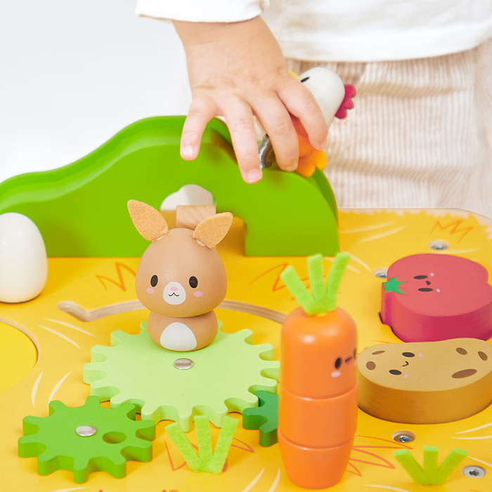 Wielofunkcyjny stolik edukacyjny drewniany Farma Janod J03321