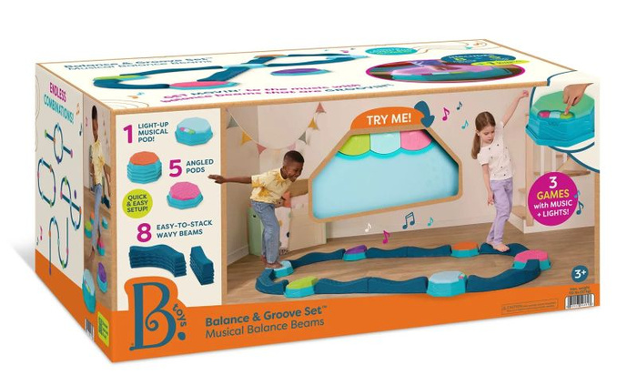 Muzyczna ścieżka sensoryczna dla dzieci 14 modułów Balance & Groove B.Toys BX2473Z