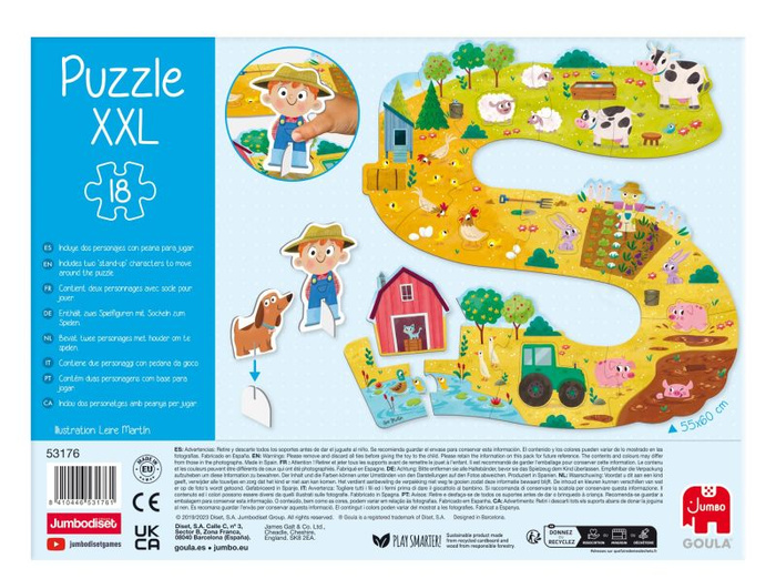 Puzzle dla dzieci XXL Farma Goula 53176