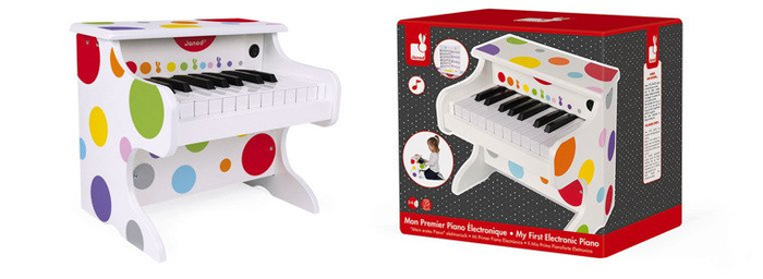 Elektroniczne pianino Confetti J07618- Janod, zabawki muzyczne