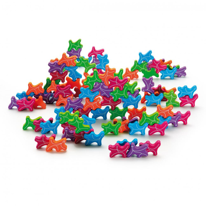 Gra zręcznościowa drewniane Duszki XXL 80 elementów Erzi 42266