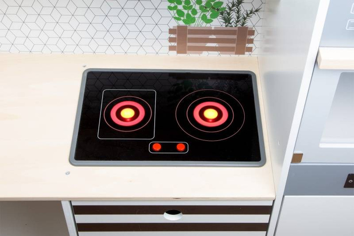 Drewniana kuchnia dla dzieci z pralką Moduły XL 11464-Small Foot, zabawki kuchenne