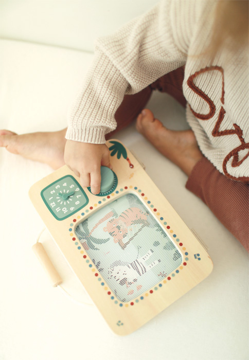 Pozytywka dla dzieci Dino Small Foot 12628 drewniane pozytywki dla dzieci