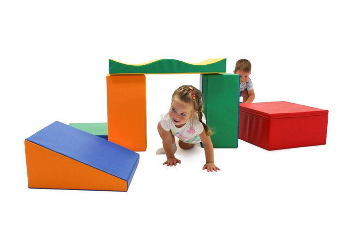 Klocki piankowe duże IGLU Soft Play Discoverer wielokolorowy SET_34X_01 domowy plac zabaw