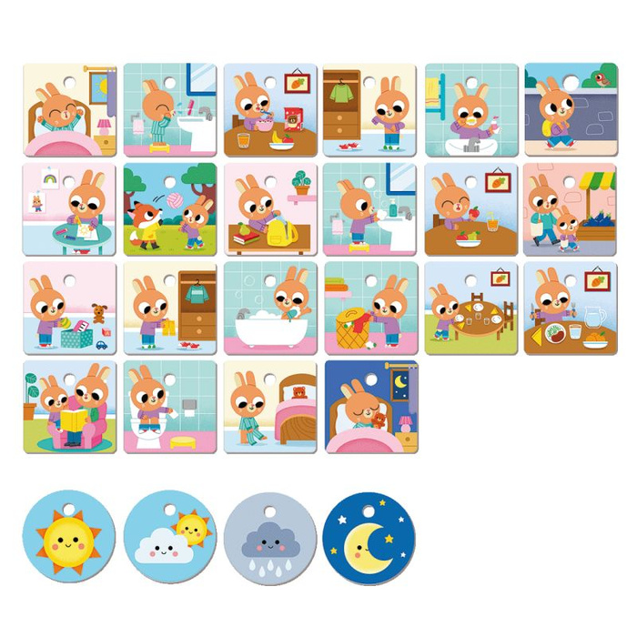 Edukacyjny domek do planowania dnia Routines House Goula 1110700211 drewniane zabawki dla dzieci