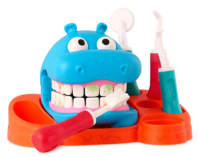 Edukacyjny zestaw do nauki mycia zębów i zabawy w dentystę 15 el Hipodonta Battat BT1803Z