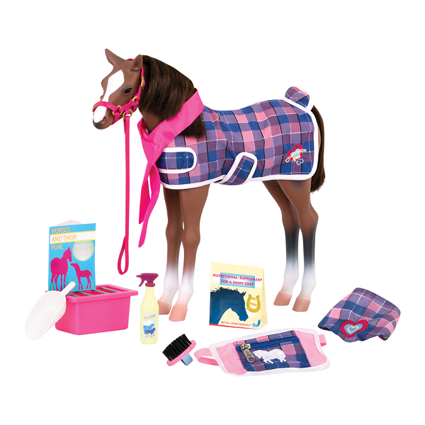 Koń dla lalek Źrebak Quarter 11 akcesoriów Our Generation