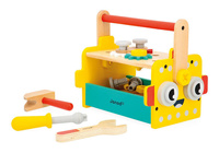 Skrzynka z narzędziami dla małego majsterkowicza Robot Brico Kids Janod J06455 drewniane zabawki dla dzieci