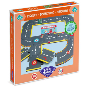 Duże puzzle kartonowe ulice Crazy Motors Djeco DJ05498