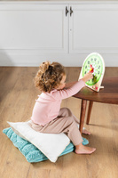 Zegar do nauki godzin i minut dla dzieci Goula 55125 drewniane zabawki dla dzieci