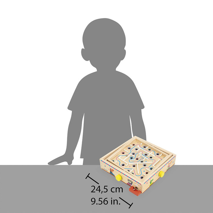Gra zręcznościowa Labirynt Ball Maze Applepop Janod J03371 drewniane zabawki dla dzieci