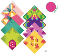 Origami dla dzieci Tropiki-neonowe DJ08754-Djeco, zabawki kreatywne