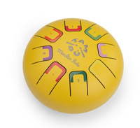 Bębenek językowy żółty Les Popipop Moulin Roty 661109 instrumenty dla dzieci