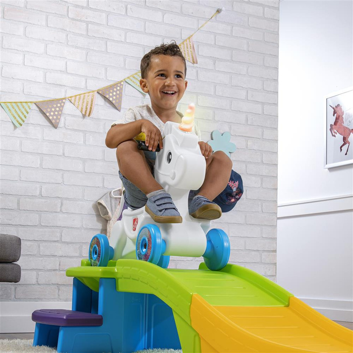 Kolejka Górska Step2 4937 Tor z jeździkiem Jednorożec Unicorn do bezpiecznych zjazdów dla dzieci