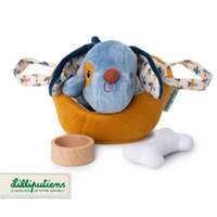 Przytulanka piesek z koszyczkiem i akcesoriami Piesek Jules Lilliputiens 83547