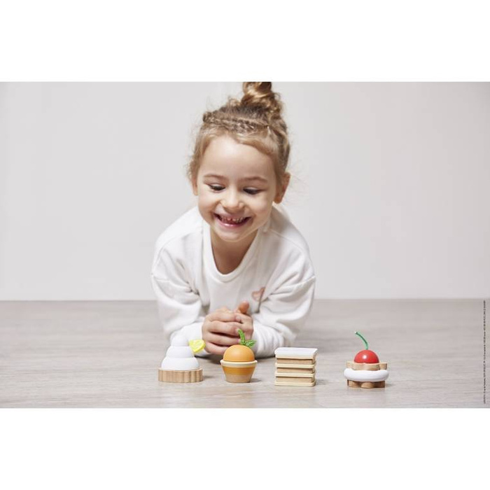 Zestaw drewnianych ciastek w metalowej puszce Twist Janod J06627