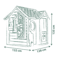 Domek małego ogrodnika Smoby 810408 z zestawem akcesoriów ogrodniczych do zabawy na świeżym powietrzu