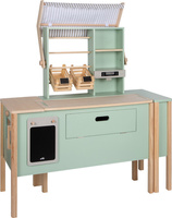 Drewniany sklep dla dzieci i kuchnia 2w1 szałwia zielona Small Foot 12688 odgrywanie ról
