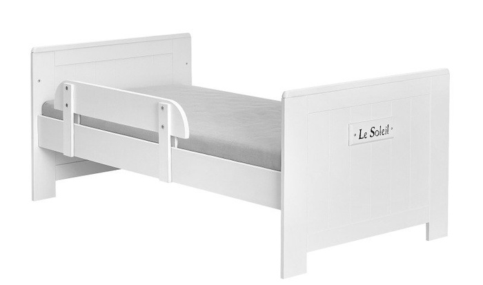 Białe łóżeczko tapczanik 140x70 Blanco Pinio Marsylia MDF