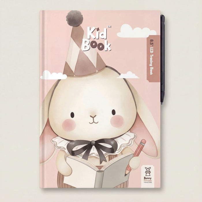 Tablet graficzny dla dzieci z kartami pracy do rysowania KidBook Króliczek Kidinex