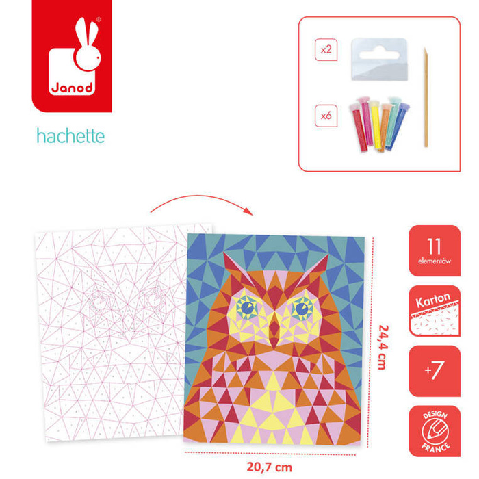 Zestaw kreatywny dla artystów Piasek Ptaki Misterix J07977 Janod