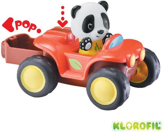 Samochód quad Klorofil 700208F figurka panda Noah