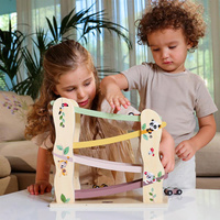 Drewniana Zjeżdżalnia z torem i czterema samochodzikami Tiny Love TL15052000458 Boho Chic