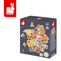 Magnesy drewniane Plac budowy 24 szt. Janod J09647