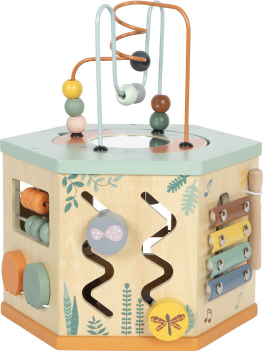 Drewniana kostka edukacyjna 7 powierzchni do zabawy Safari Small Foot 12641