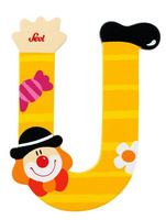 Głoska Clown "U", 81757-Sevi, nauka literek dla dzieci, alfabet