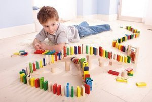 Domino 240 el. Kolorowe klocki dla dzieci HB1172-HABA, gry drewniane