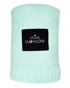 Bambusowy koc Delicious mint miętowy LL0393-Lullalove, kocyki dla dzieci