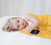 Duży koc bambusowy Musztarda z miodem LL3455-Lullalove, kocyki dla dzieci