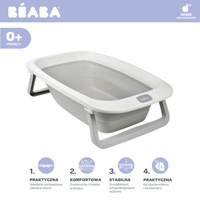 Składana wanienka dla dziecka Eazy Pop Camélé'O Gris velours Beaba 920404