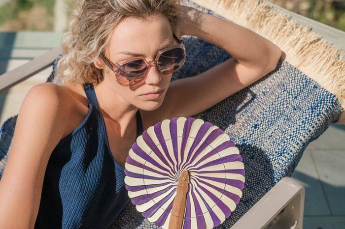 Wachlarz Kep - Purple The Nice Fleet, akcesoria plażowe