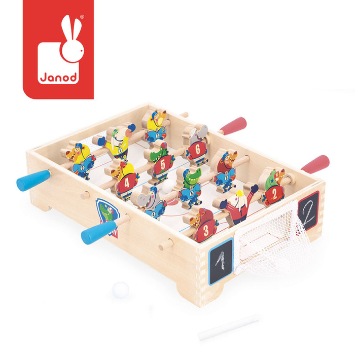 Gra zręcznościowa drewniana Mini hokej Applepop Janod J03367