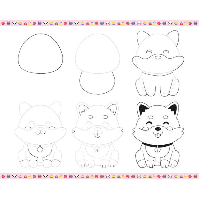 Zestaw kreatywny Rysowanie krok po kroku Modele kawaii 20 rysunków J09156 Janod