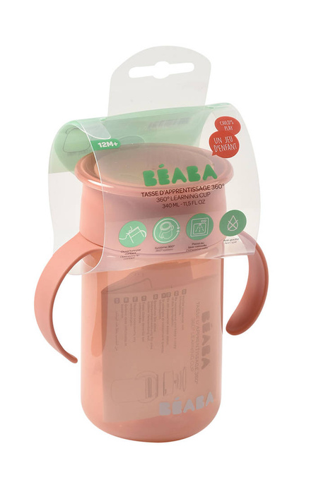 Kubek do nauki picia 340ml różowy Beaba 913571