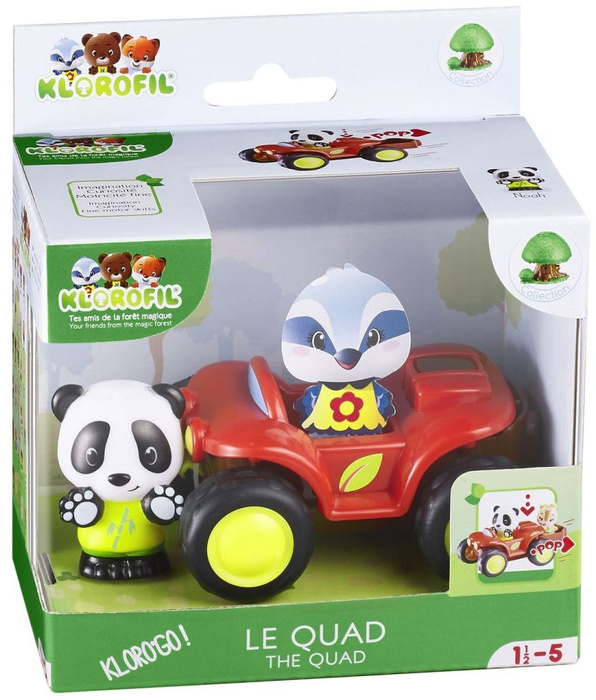 Samochód quad Klorofil 700208F figurka panda Noah