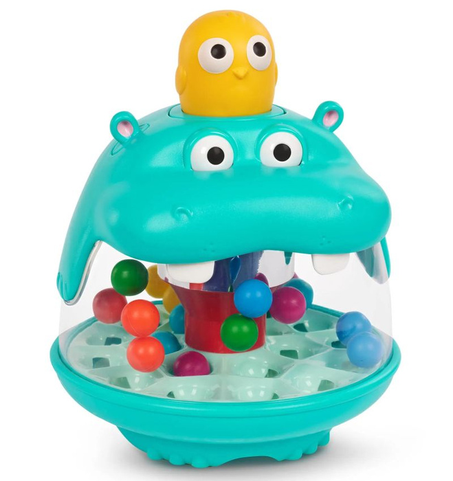 Zabawka sensoryczna Hipopotam z wirującymi kuleczkami Party Pop Hippo Battat