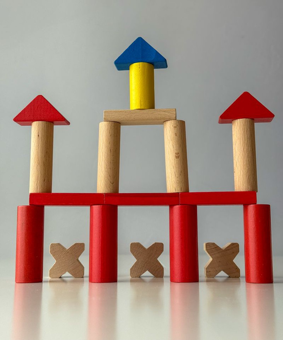 Klocki drewniane zestaw 300 elementów Mumbee 53324