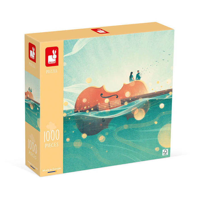 Puzzle artystyczne 1000 el. Podróż na skrzypcach Made in Poland J02513 Janod