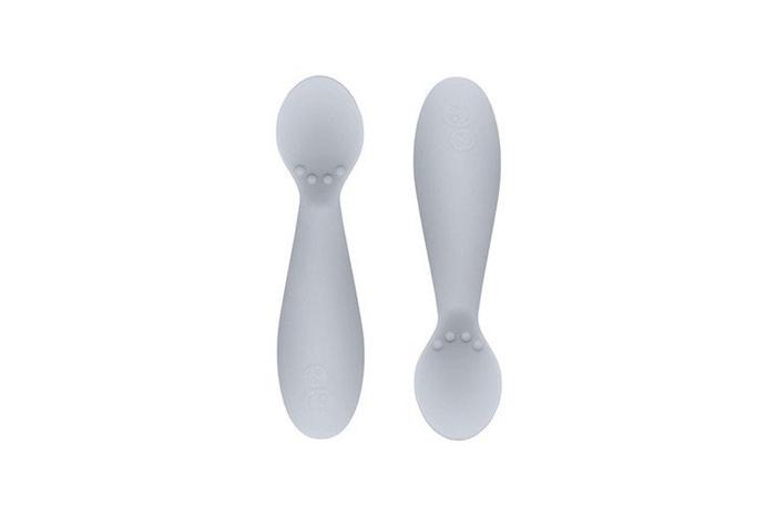 Komplet pierwszych naczyń silikonowych First Foods Set pastelowa szarość EUFFP003-EZPZ